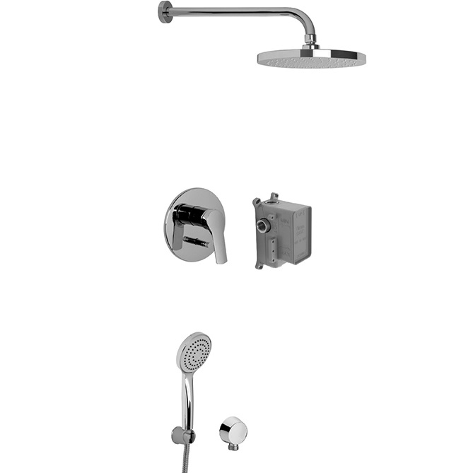 Душевой комплект встраиваемый 25x25см Fima Carlo Frattini Wellness F3789CR (хром), 2 источника