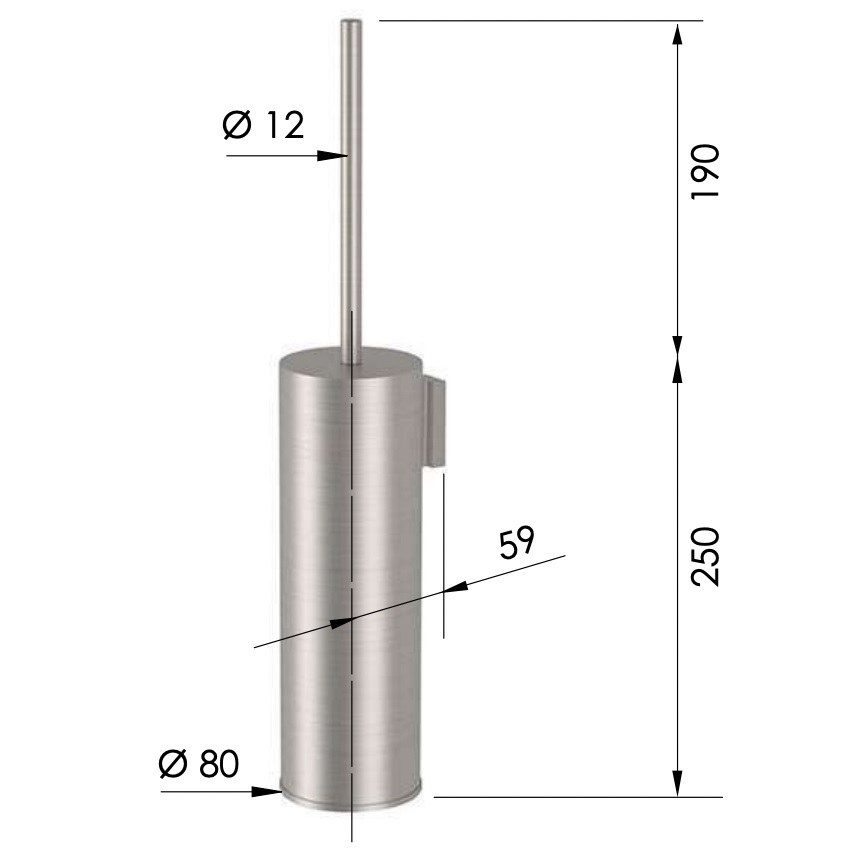  Ершик настенный Remer Inox SSXI66 (сталь) копия