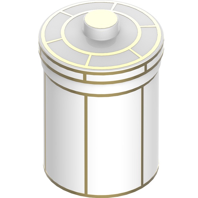 Банка фарфоровая с крышкой Ithaque decor or A7A-A02-4611 (белый, золотой)