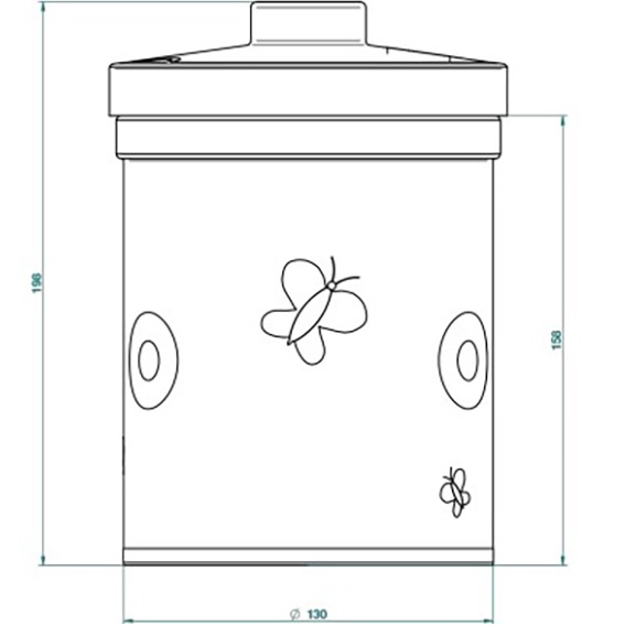Банка фарфоровая с крышкой настольная THG Capucine Mauve Decor Or A7D-A02-4611 (золотой, лиловый, белый)