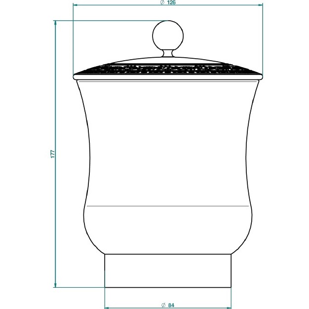 Банка лакированная с фарфоровой крышкой Marquise platinum decor A7G-A02-4621 (белый, платина)
