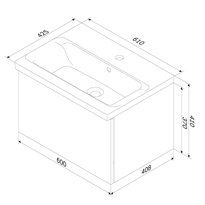 База под раковину подвесная AM.PM Gem M90FHX06021WG 60 см