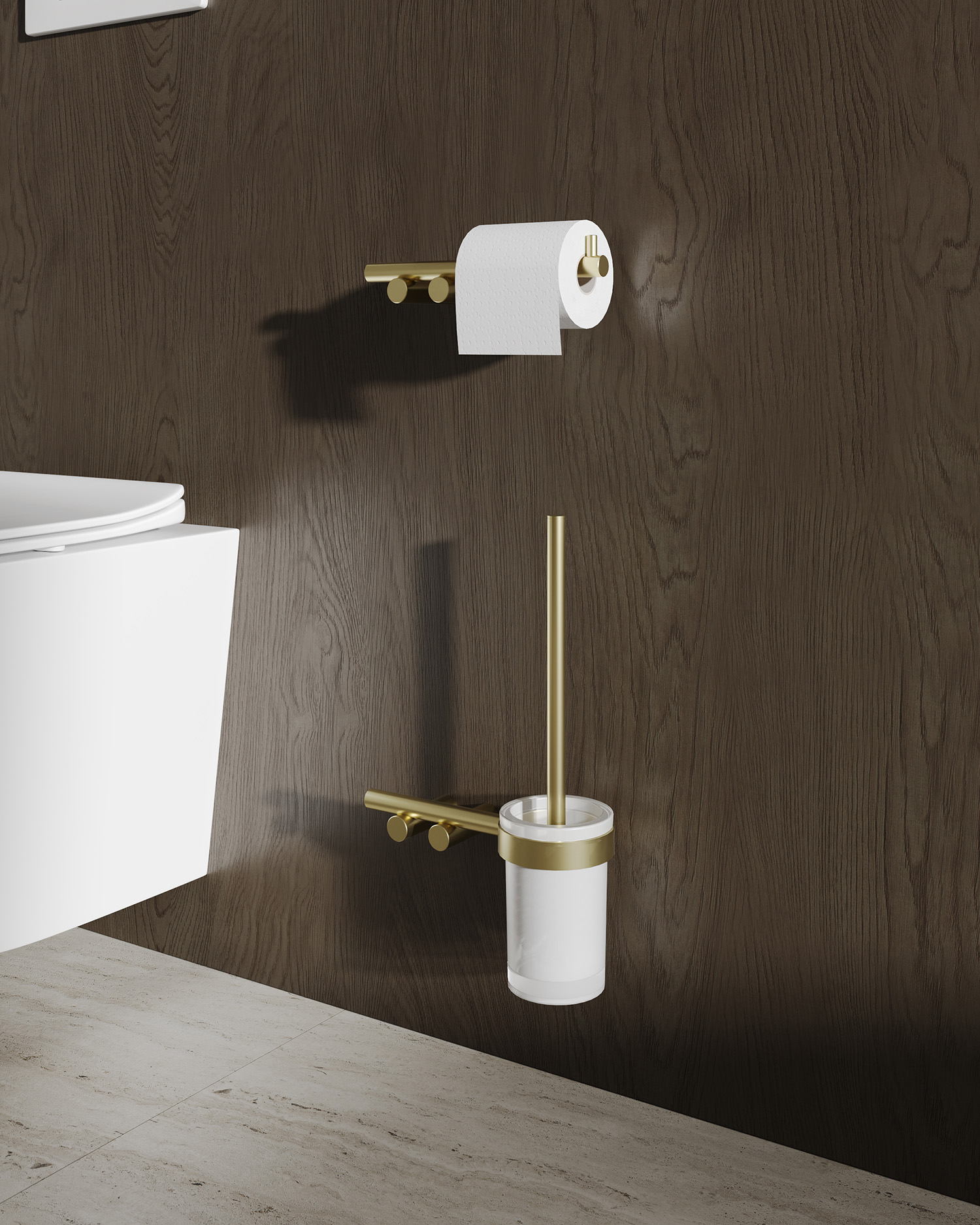 Бумагодержатель Abber Osten 316 AA1831BG (золото брашированное)