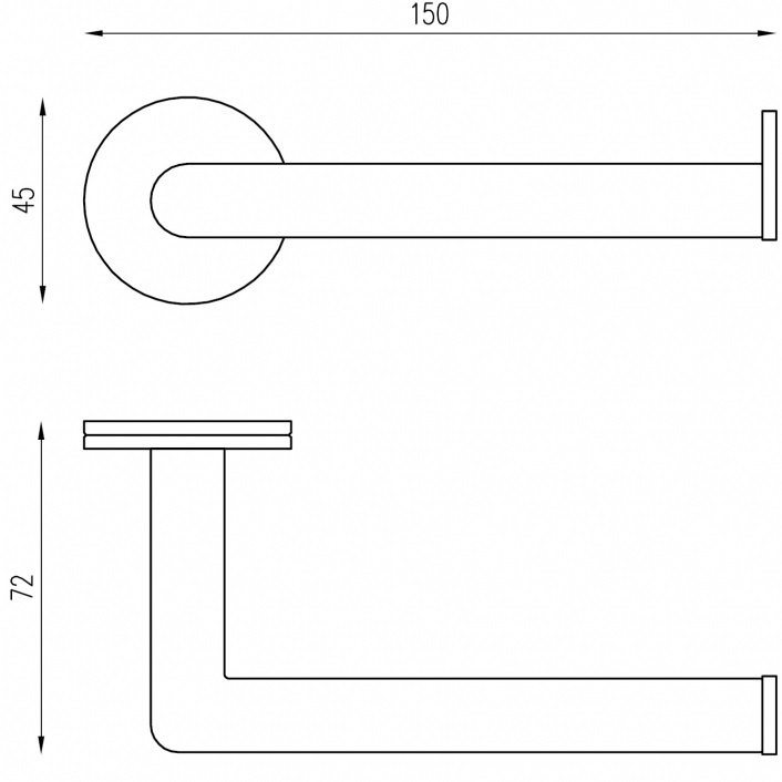 Бумагодержатель Abber Pol 316 AA1931BGG (оружейная сталь брашированная)