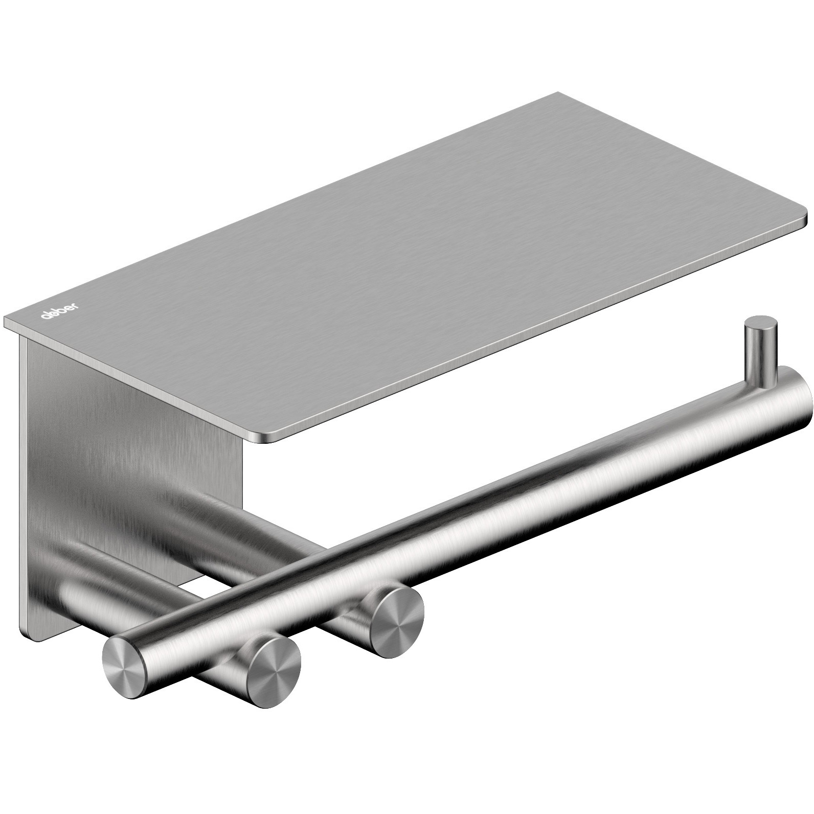 Бумагодержатель с полкой Abber Osten 316 AA1830BST (сталь брашированная)