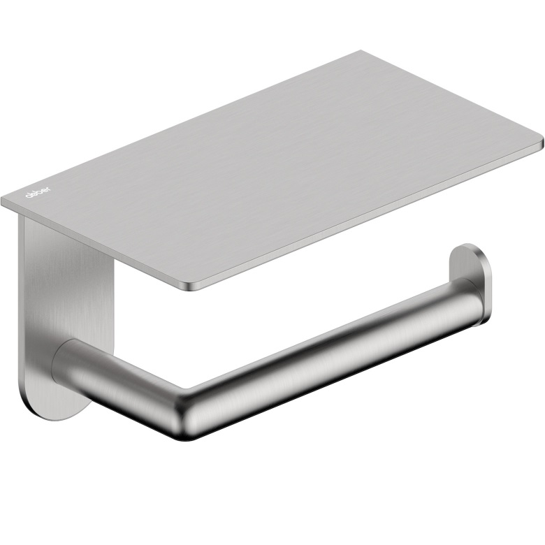 Бумагодержатель с полкой Abber Pol 316 AA1930BST (сталь брашированная)