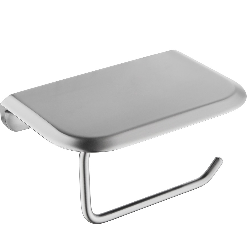 Бумагодержатель с полкой для телефона Abber Nord AA1530SP (сатин)