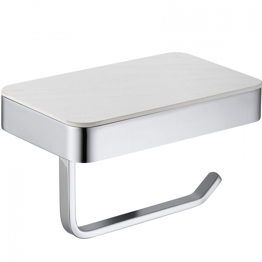 Бумагодержатель с полкой для телефона Abber Westen AA1730 (хром)