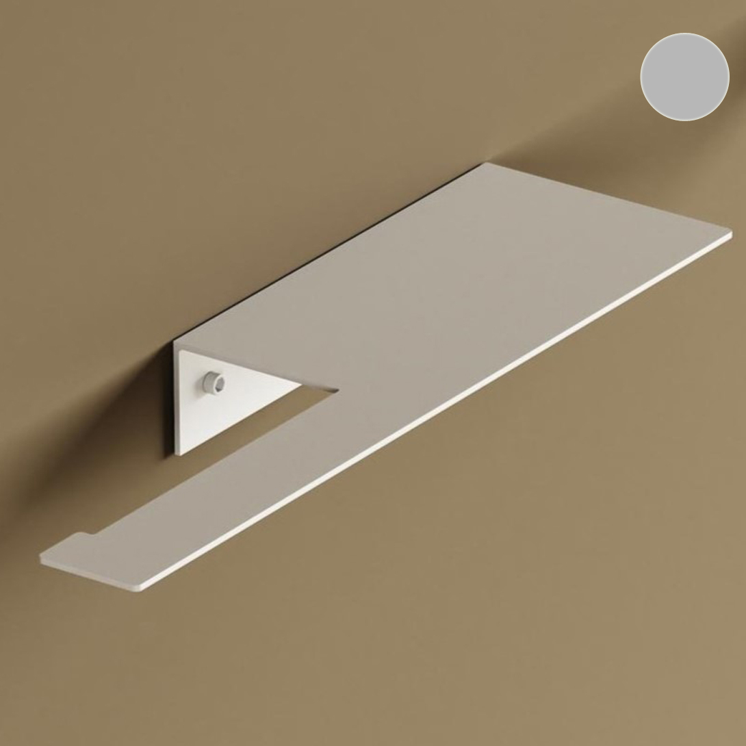 Бумагодержатель с полкой Tezza Rollo Light (серый), бумагодержатель слева