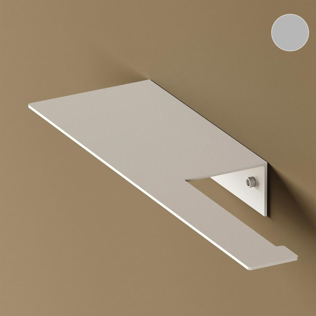 Бумагодержатель с полкой Tezza Rollo Light (серый), бумагодержатель справа