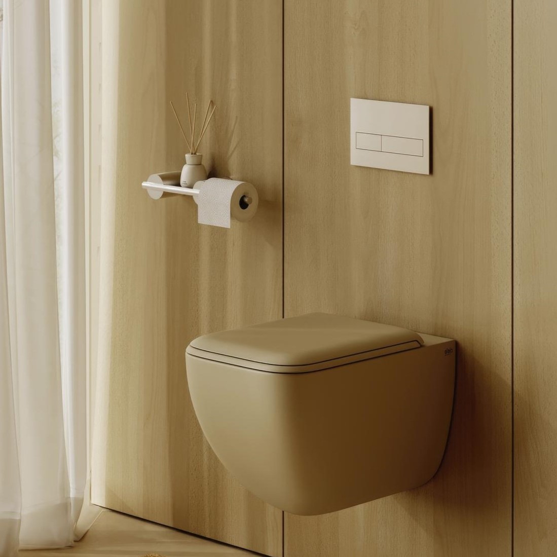 Бумагодержатель Tezza Rollo Art 45 см (античная латунь) с местом хранения, правое