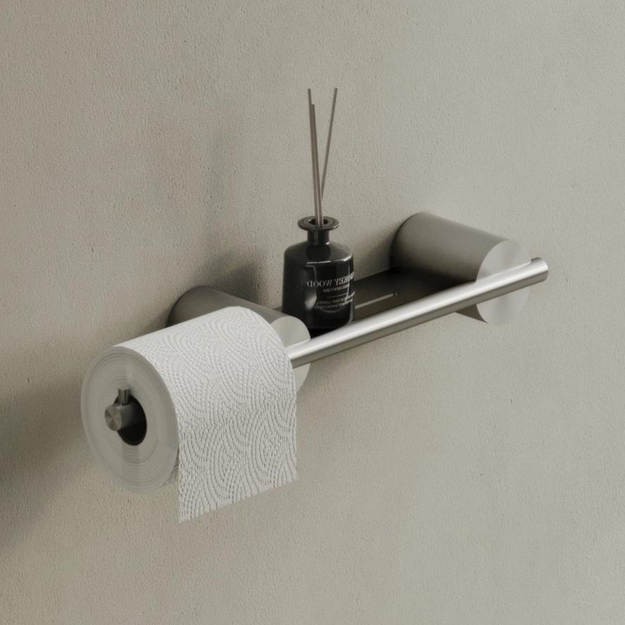 Бумагодержатель Tezza Rollo Art 45 см (черный) с местом хранения, левое