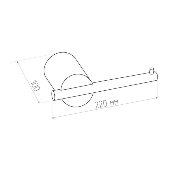 Бумагодержатель Tezza Rollo Art (серый), расположение бумаги справа