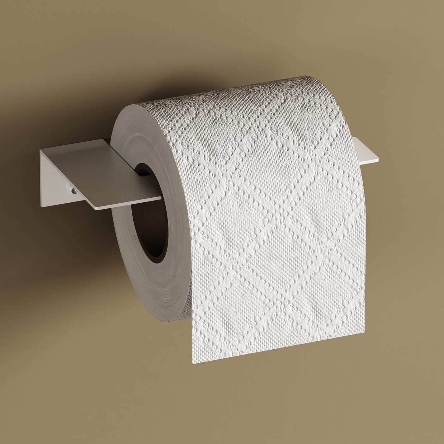 Бумагодержатель Tezza Rollo Light (белый), бумага справа