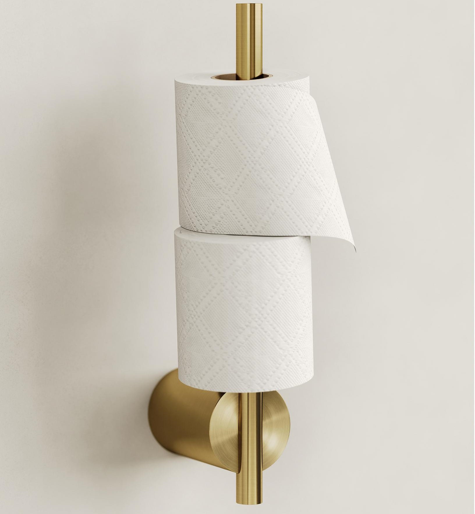Бумагодержатель вертикальный Tezza Rollo Art (античная латунь), 2 рулона, 34 см