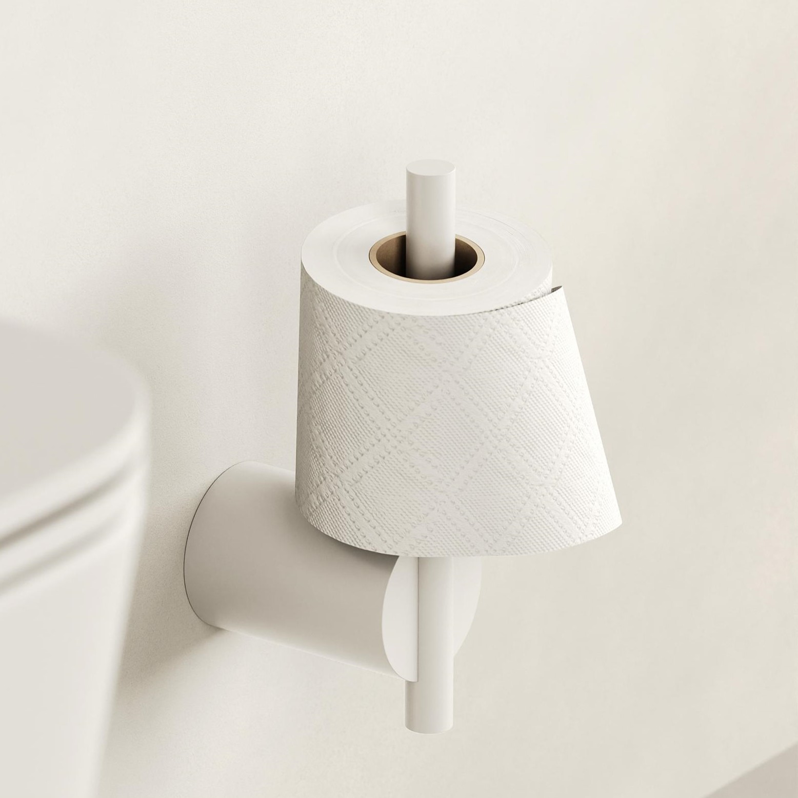 Бумагодержатель вертикальный Tezza Rollo Art (белый), 1 рулон, 22 см