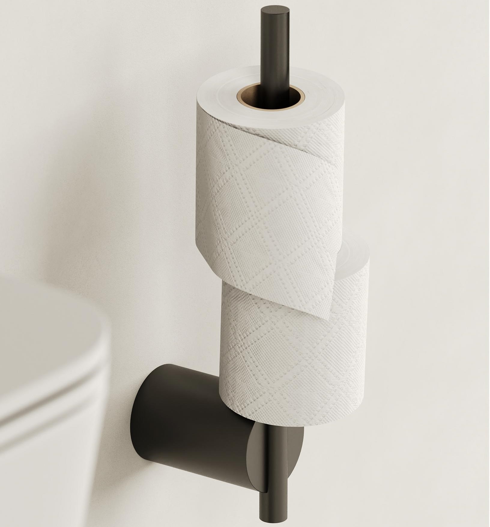 Бумагодержатель вертикальный Tezza Rollo Art (черный), 2 рулона, 34 см