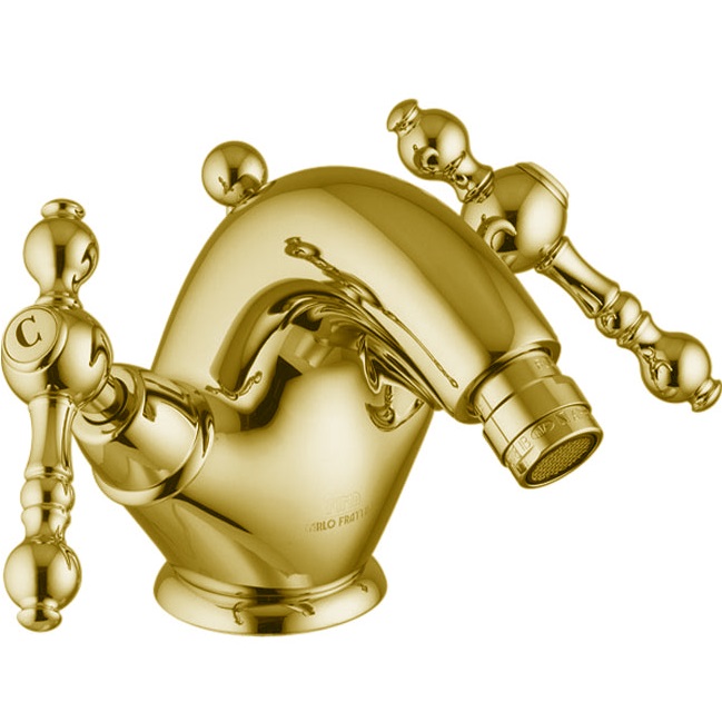 Cмеситель для биде Fima Carlo Frattini Epoque F5062/2OR (золотой), с донным клапаном