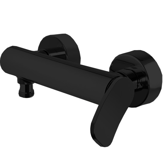 Cмеситель для душа настенный Fima Carlo Frattini Flo F3805/1NS (черный матовый), без излива