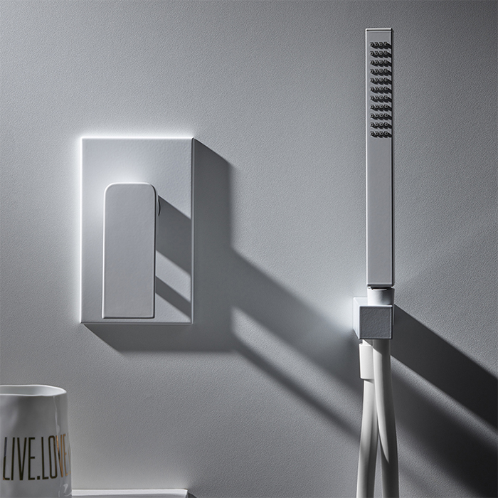 Cмеситель для душа скрытого монтажа Fima Carlo Frattini Fit F3389X1BS (белый матовый), 1 источника