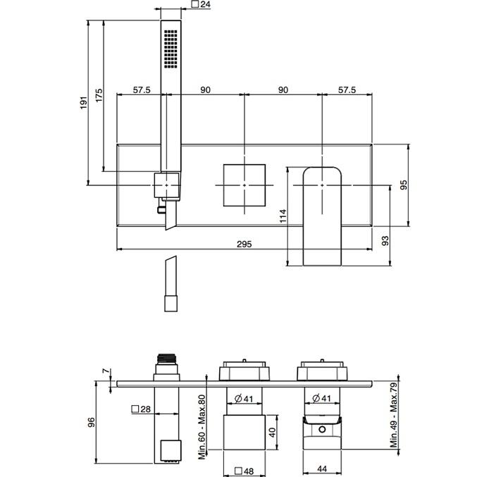 Cмеситель для душа скрытого монтажа Fima Carlo Frattini Fit F3399WX2CR (хром)
