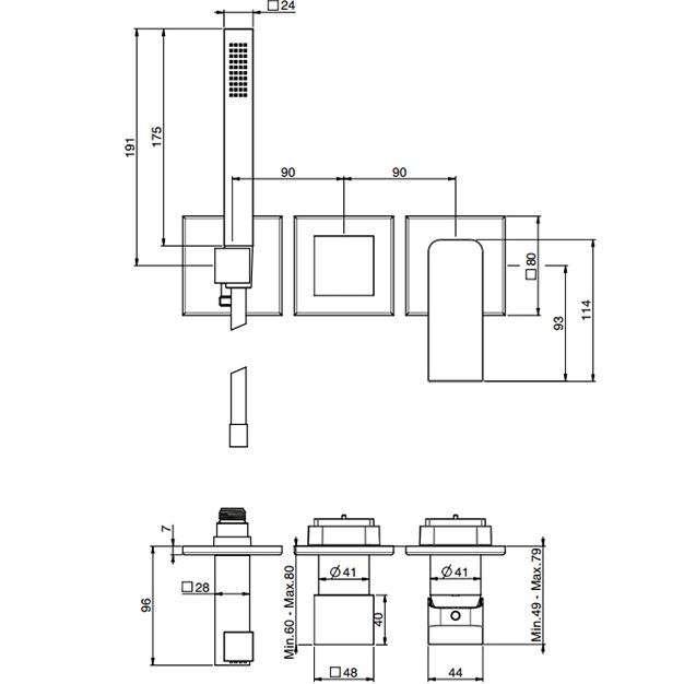 Cмеситель для душа скрытого монтажа Fima Carlo Frattini Fit F3399WX8CR (хром)