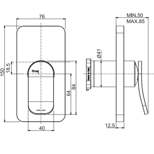 Cмеситель для душа встраиваемый Fima Carlo Frattini Flo F3809E1OR (золотой)