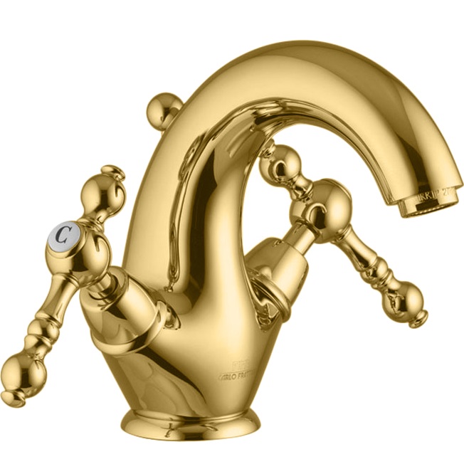 Cмеситель для раковины Fima Carlo Frattini Epoque F5061/2OR (золотой), с донным клапаном