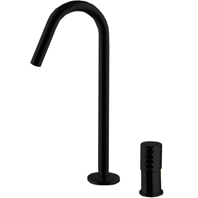 Cмеситель для раковины Fima Carlo Frattini Spillo Tech F3271TNCXNS (черный матовый), с донным клапаном