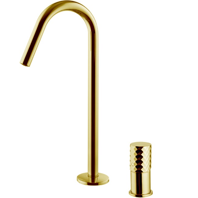 Cмеситель для раковины Fima Carlo Frattini Spillo Tech F3271TNCXOR (золотой), с донным клапаном