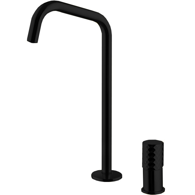 Cмеситель для раковины Fima Carlo Frattini Spillo Tech F3271TNDXNS (черный матовый), с донным клапаном