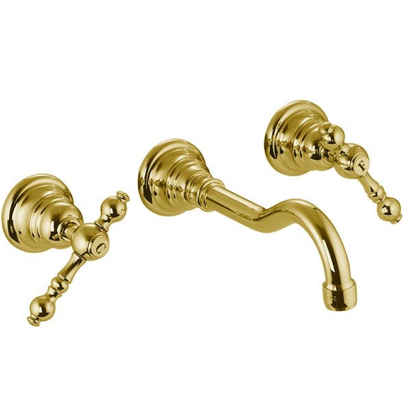 Cмеситель для раковины скрытого монтажа 16 см. Fima Carlo Frattini Epoque F5051/5OR (золотой), с донным клапаном