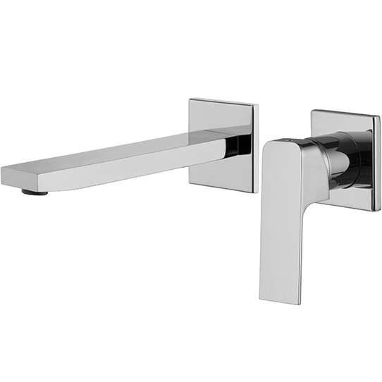 Cмеситель для раковины скрытого монтажа 20.4 см. Fima Carlo Frattini Fit F3391WLX8CR (хром), с донным клапаном