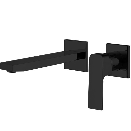 Cмеситель для раковины скрытого монтажа 20.4 см Fima Carlo Frattini Fit F3391WLX8NS (черный матовый), с донным клапаном