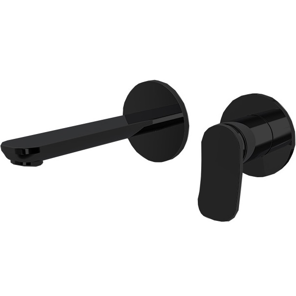 Cмеситель для раковины встраиваемый Fima Carlo Frattini Flo F3821WLX8NS (черный матовый), с донным клапаном