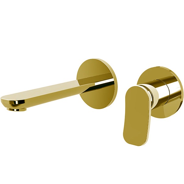 Cмеситель для раковины встраиваемый Fima Carlo Frattini Flo F3821WX8OR (золотой), с донным клапаном