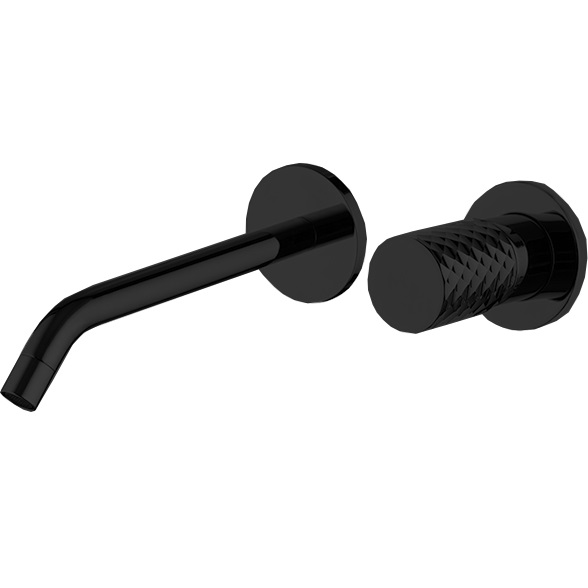 Cмеситель для раковины встраиваемый Fima Carlo Frattini Spillo Tech F3051TWLX8XNS (черный матовый), с донным клапаном