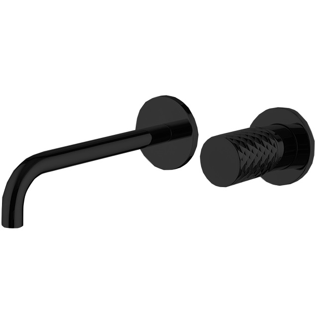 Cмеситель для раковины встраиваемый Fima Carlo Frattini Spillo Tech F3051TWLX9XNS (черный матовый), с донным клапаном