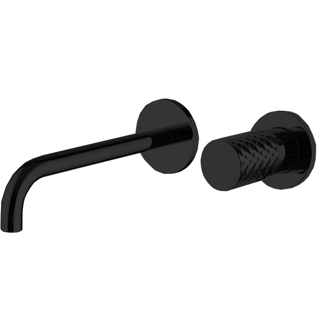 Cмеситель для раковины встраиваемый Fima Carlo Frattini Spillo Tech F3051TWSX9XNS (черный матовый), с донным клапаном