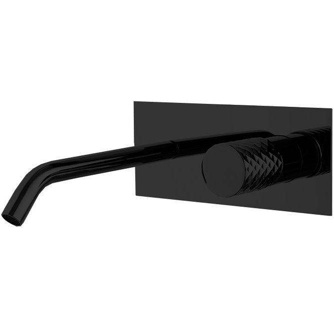 Cмеситель для раковины встраиваемый Fima Carlo Frattini Spillo Tech F3051TWX5XNS (черный матовый), с донным клапаном