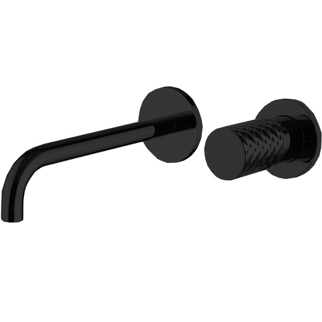 Cмеситель для раковины встраиваемый Fima Carlo Frattini Spillo Tech F3051TWZX9XNS (черный матовый), с донным клапаном