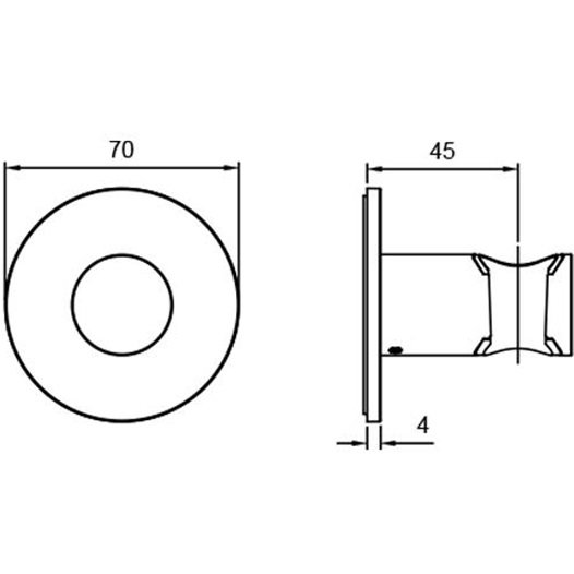 Держатель для душевой лейки настенный Almar E120012.MB (черный матовый)