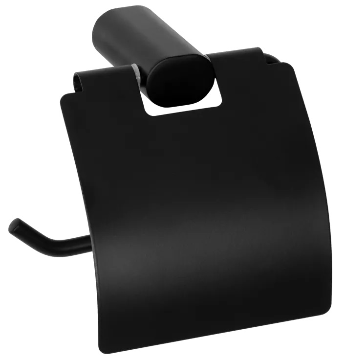 Держатель для туалетной бумаги с крышкой Remer Lounge LN60NO (черный матовый)