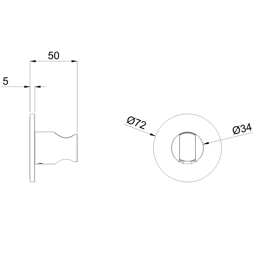 Держатель душевой лейки Whitecross Серия Y Y1016CR (хром)