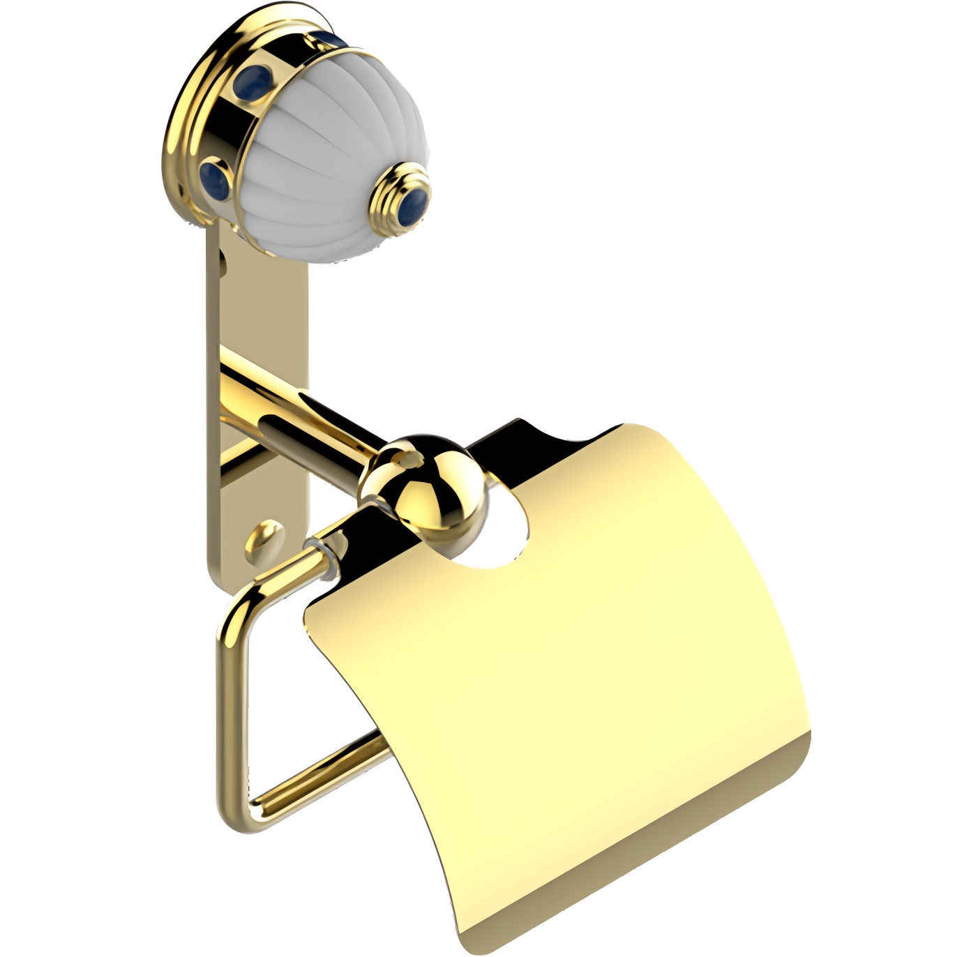 Держатель туалетной бумаги подвесной THG Cheverny Lapis Lazuli A1T-F01-538AC (золотой, лазурит)