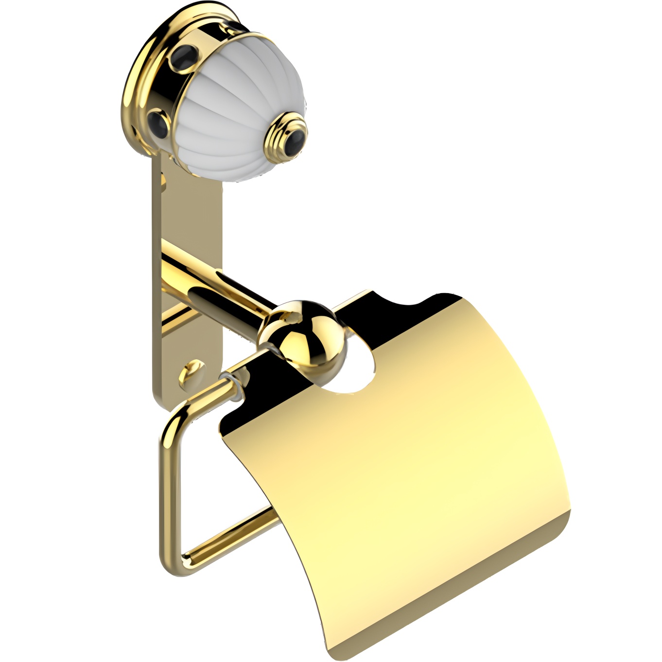 Держатель туалетной бумаги подвесной THG Cheverny Onyx noir U1V-F01-538AC (золотой, оникс)