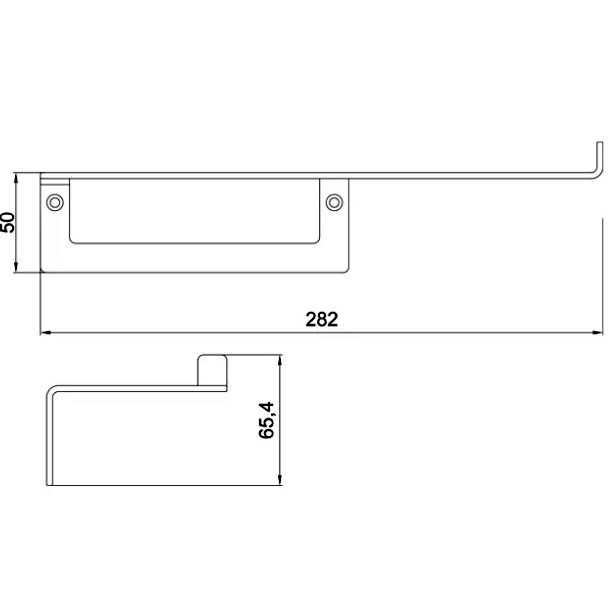 Держатель туалетной бумаги с полочкой Almar E317000.CR (хром)