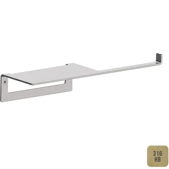 Держатель туалетной бумаги с полочкой Almar E317000.HB316 (латунь брашированная)