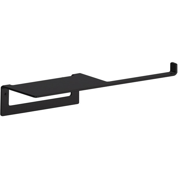 Держатель туалетной бумаги с полочкой Almar E317000.MB (черный матовый)