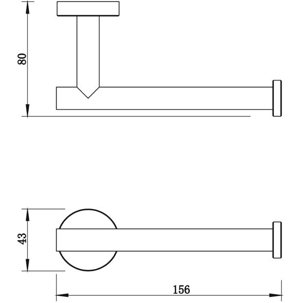 Держатель туалетной бумаги Whitecross Ergo ER2260GL (золотой PVD)